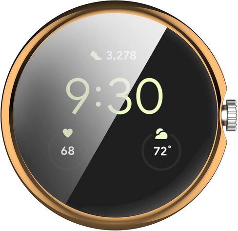 FitTurn Screen Protector Case for Google Pixel Watch 3 41mm/2/Pixel Watch TPU Slim Case Cover [Plating Metal Color Frame] [3D Full Coverage] Shell Protective for Pixel Watch 3 41mm(5pack-1) in Saudi Arabia