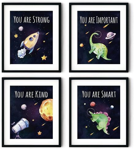 FALJIOK 6Pcs Watercolor Wall Art, Inspirational Quotes Wall Decor for Home Room Bedroom, You are Smart You are Kind Poster, Colorful Wall Decor Gifts for Women Kids Girl, 8 X10" Unframed in Saudi Arabia