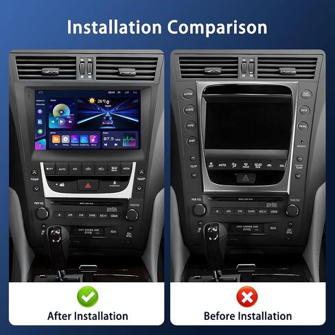 ستيريو سيارة 8 Core 4G+64G لسيارة Lexus GS300/350/450/460 2004-2011 مع Carplay & Android Auto، راديو سيارة Android Hodozzy 9 بوصة مع كاميرا احتياطية، بلوتوث، وصلة مرآة، 36EQ DSP، Lexus FM/AM/RDS in Saudi Arabia