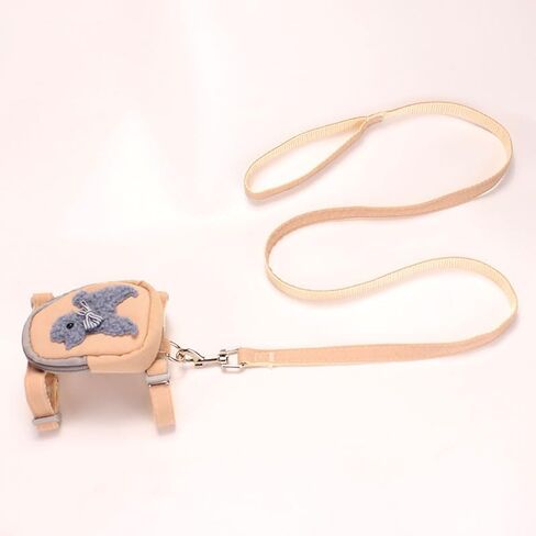 Pet Backpack Harness with Leash Puppy Pattern Bag with Training Lead Leash for Doggie Outdoor Travel Hiking Walking Breathable Pet Vest Harness Adjustable Pet Vest for Small Medium Large Dog（White,L） in Saudi Arabia