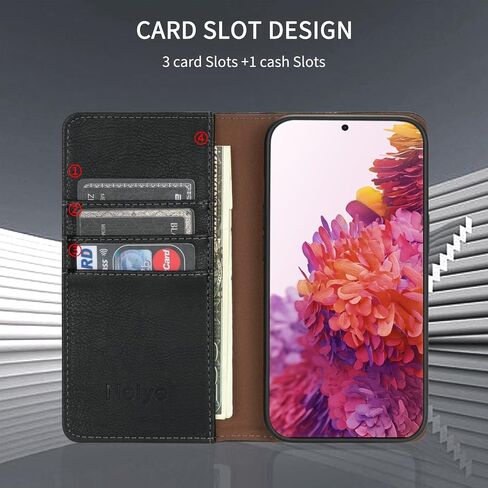 حافظة محفظة لهاتف سامسونج جالاكسي S20 FE 5G مع [حجب RFID] فتحة للبطاقات وحامل مغناطيسي قوي قابل للطي من الجلد حافظة هاتف واقية لهاتف سامسونج جالاكسي S20 FE 5G (6.5 بوصة - أسود) in Saudi Arabia