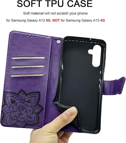 Wallet Case for Samsung Galaxy A13 5G Case Wallet 【RFID Blocking】, Flip Phone Case Compatible with Samsung A13 5G Wallet Case, for Galaxy A13 5G Wallet Case Phone Case with Wrist Strap Kickstand in Saudi Arabia