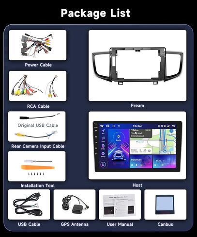 8 Core 4G+64G Android Car Stereo لهوندا بايلوت 2016-2019 مع CarPlay Android Auto MirrorLink، شاشة لمس 10.1 بوصة IPS وراديو بلوتوث مع GPS WiFi DPS Audio 36-Band EQ كاميرا احتياطية in Saudi Arabia