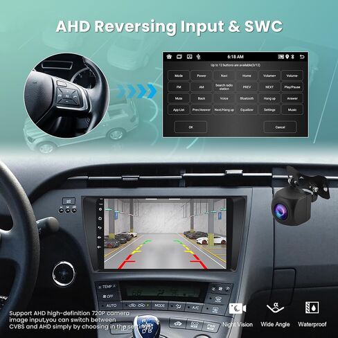 2G+64G Android Car Stereo for Toyota Prius 2010-2015,Wireless Carplay Android Auto Car Radio, 9 inch Touch Screen Head Unit Hi-Fi Bluetooth GPS Navigation WiFi FM SWC AHD Backup Camera Mic in Saudi Arabia