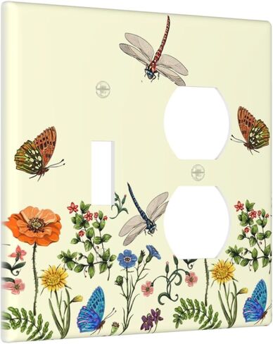 البيج 70S خمر بوهو الفطر اليعسوب ديكور 2-عصابة ديكور منفذ مفتاح الإضاءة غطاء فطر نبات السرخس الأزهار النباتية مزدوجة تبديل جهاز مزدوج التبديل الكهربائي الوجه غطاء لوحة الحائط in Kuwait