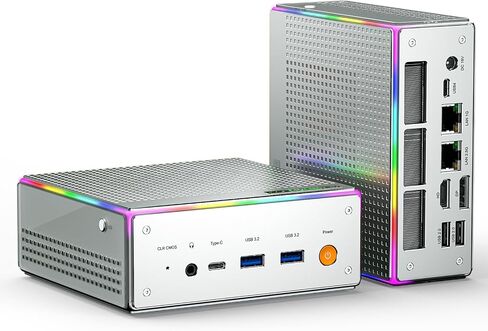 HO4 Mini PC, AMD Ryzen 7 8845HS Processor, 32GB(Dual Channel)DDR5 512GB PCIe4.0 SSD,AMD Radeon 660M Mini Computers, Mini Computer Support Four Screen Display/WiFi6/BT5.2/Type-C/USB4.0/2.5G LAN in Saudi Arabia