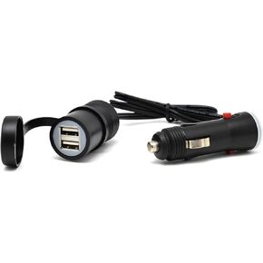 Cliff-Top® 3.3 Amp Ultra Fast USB Car Charger (Auto Shunt) for Auto, Truck, Motorcycle, and Marine - Made in Taiwan (Black)