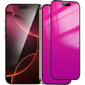 2 Pack for iPhone 16 Pro Max Privacy Screen Protector Tempered Glass for iPhone16 ProMax Anti-Spy Film Anti-Blue Light with Installation Frame No Bubble (6.9 inch Pink)