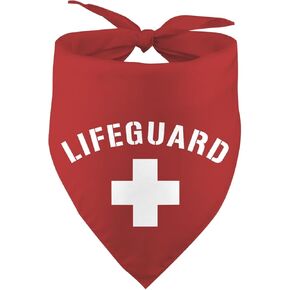 Lifeguard Summer Dog Bandana Funny Cute Lifeguard Pet Dog Cat Bandana Lifeguard Accessories Funny Red Dog Bandana Photo Prop Pet Scarf Pet Accessories for Dog Lover