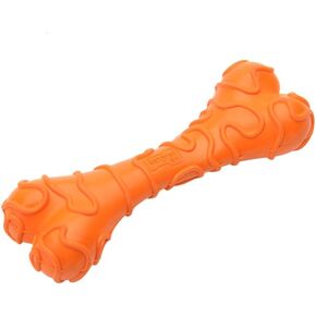 Cheese Flavor Dog Chew Toy Natural Rubber Bone Dog Toys Dog Molar Tooth Grinding Tools for Small Breed Dogs Indestructible Dog Toys for Aggressive Chewers (10.7cm)
