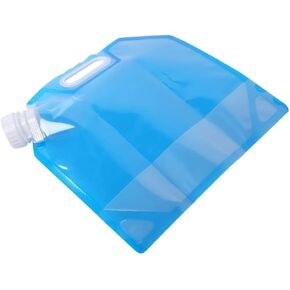 BORDSTRACT Foldable Survival Water Bag, 3L/0.8 Gallon Portable Outdoor Foldable Water Storage Bag for Emergency Outdoor Adventure Backpacking, Picnic, Camping, BBQ, Earthquake, Boys Potty Bag