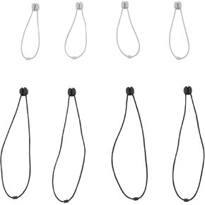 Bluelounge BLUPXSM01 Pixi Cable Tie, Black Gray, 8 Piece