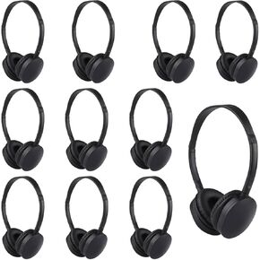 10 Pack Headphones Bulk Adjustable Classroom Headphones Library on Ear Headphones Wholesale School Headphones with Wire 3.5 mm Plug for Student, Kids, Adults