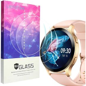 Compatible for Parsonver Smart Watch Screen Protector,Lamshaw 9H Tempered Glass Screen Protector Film Compatible for Parsonver LW77 Smart Watch-1.43 Inches (Glass-3 Pack)
