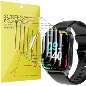 Compatible for Anyloop Smart Watch Screen Protector, [6 Pack] Full Coverage TPU Clear Film Compatible for Anyloop LA32 1.96" AMOLED Display Smart Watch (6 Pack)