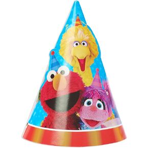 Sesame Street Assorted Round Paper Plates - 7" - Multicolor - Pack of 8