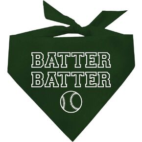 Batter Batter Baseball Dog Bandana (1050 Red, One Size)