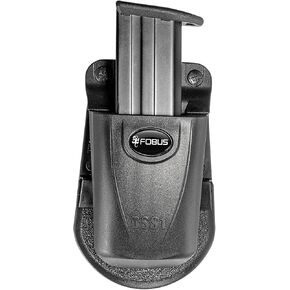 Fobus DSS1 Variable Single Mag Pouch for 9mm & .40 Single-Stack Single Magazine Pouch, Ambidextrous Paddle , Black
