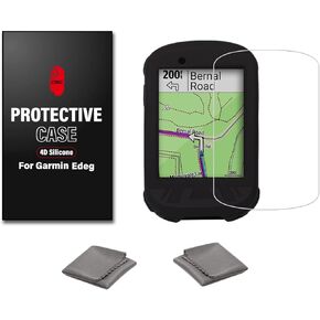 غطاء حماية من السيليكون Chooee 4D لجهاز Garmin Edge 830 مع واقي شاشة برتقالي