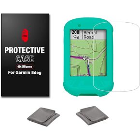 Chooee 4D Silicone Protective Cover case for Garmin Edge 830 with Screen Protector Orange