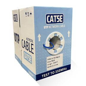 ENS Cat5e Ethernet Cable 1000ft - 24 AWG, CCA Ethernet Cable, FastReel, 350MHZ / Gigabit Speed UTP Bulk Cable, UL Listed (White)