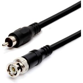 Cmple RG59U 50 Feet BNC Male to RCA Male, 75 Ohm, Coaxial BNC to RCA Video Cable, Black, (453-N)