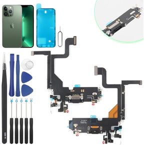 Charge Dock Connector for iPhone 13 Pro Charging Port Replacement for iPhone 13 Pro USB Flex Cable with Tools
