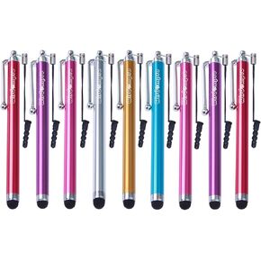 Wisdompro Stylus Pens for Touch Screens, 9 Pack of Universal Rubber Tip Stylus with Lanyard Tether for iPad, for Tablet, for iPhone, for Samsung and All Touchsreen Devices (9-Color)