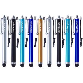 Wisdompro Stylus Pens for Touch Screens, 9 Pack of Universal Rubber Tip Stylus with Lanyard Tether for iPad, for Tablet, for iPhone, for Samsung and All Touchsreen Devices (9-Color)