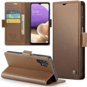 Samsung Galaxy A32 5G/M32 5G Wallet Case with [RFID Blocking] Card Holder Magnetic Kickstand,Leather Flip Protective Case Wallet for Samsung Galaxy A32 5G/M32 5G 6.5 Inch -Blue