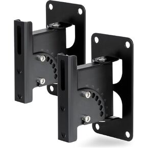 Sound Town 2-Pack Adjustable Wall Mount Speaker Brackets with 180-degree Swivel, 98-Degree Tilt Adjustment, Speaker Connectors (STWSD-U40-PAIR)