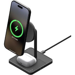 Mous - 2 in 1 Wireless Charger Stand - 15W Qi2 Fast Charging - Matte Black
