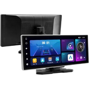 11.26" Universal Wireless CarPlay & Android Auto Screen for 2024 Latest Car Portable Touchscreen Display with Backup Camera Bluetooth GPS Navigation