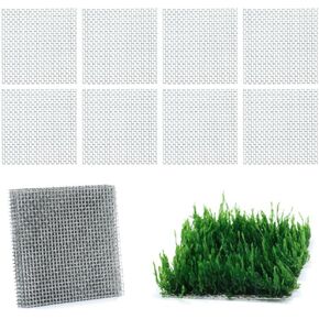 24 Pieces 3.1X3.1in (8X8cm) Aquarium Moss Mesh, 304 Stainless Steel Aquatic Moss Wall, Easy to Cut, for Fixing and Propagating Aquatic Mosses, DIY Aquarium Filtration, and Aquascaping