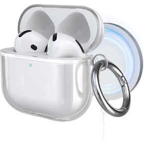 Case for AirPods 4 with Active Noise Cancellation Cover Shock-Proof Protective Case,AirPods 4th Generation Case Cover 2024 （Transparent） 1 Pack