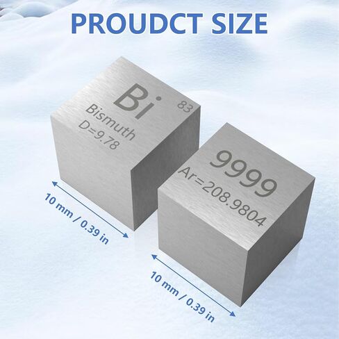 Titanium Cube 10MM Metal Density Cubes Pure Metal High Density Element Cube for Element Collections Lab Experiment Material Heavy Small Objects Experience(Ti 0.39 Inch) in Kuwait