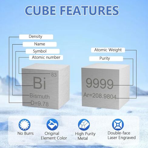 Titanium Cube 10MM Metal Density Cubes Pure Metal High Density Element Cube for Element Collections Lab Experiment Material Heavy Small Objects Experience(Ti 0.39 Inch) in Kuwait