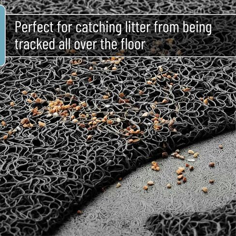 Mr. Pen- Large 23.5"X 35.2", Gray, Cat Litter Mat Litter Trapping Mat, Litter Mat for Litter Box, Cat Rug, Large Litter Mat in Saudi Arabia