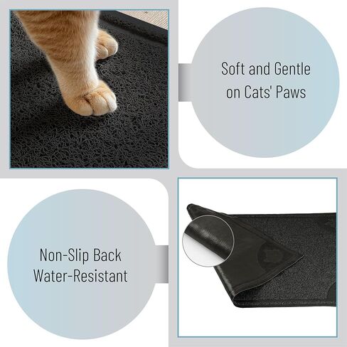 Mr. Pen- Large 23.5"X 35.2", Gray, Cat Litter Mat Litter Trapping Mat, Litter Mat for Litter Box, Cat Rug, Large Litter Mat in Saudi Arabia