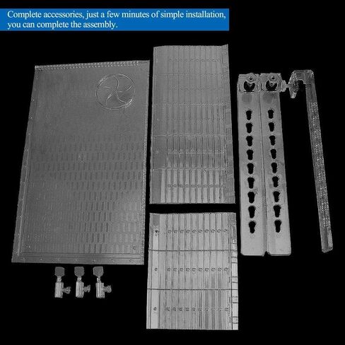 PENCK Hanging Turtle Basking Platform Acrylic Aquatic Reptile Ramp Dock Fence Type Tortoise Climbing Ladder Turtle Tank Accessories for Aquatic Reptile Feeding Resting (Large) in Saudi Arabia