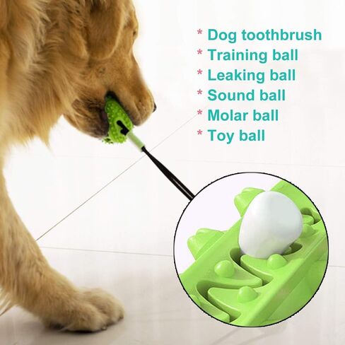 Dog Chew Toy with Suction Cup for Aggressive Chewers,Puppy Training Treats Food Dispensing Toothbrush Pet Teeth Cleaning Rope Toys for Dogs in Saudi Arabia