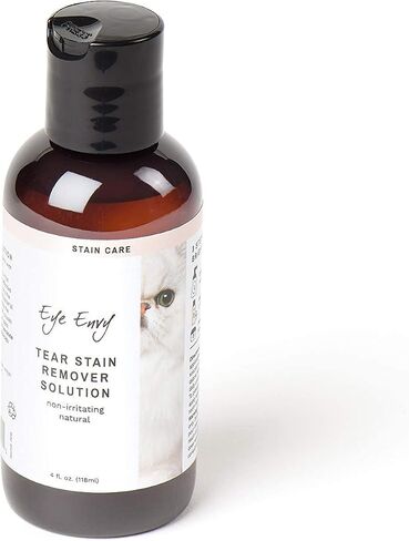 Eye Envy Tear Stain Remover Solution for Cats|100% Natural and Safe|Recommended by Breeders/Vets/Cat Fanciers/Groomers|Contains Colloidal Silver|Remove Stains from Fur on Persians and Exotics, 16oz in Saudi Arabia
