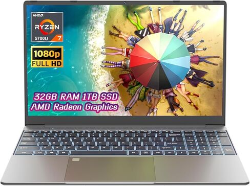 كمبيوتر محمول للألعاب A15 Plus بشاشة 15.6 بوصة FHD IPS AMD Ryzen 7 5700U (8C/16T، 4.3 جيجا هرتز، Beat i7 11390H) 32 جيجا DDR4 1 تيرابايت PCIE SSD Windows 11 بصمة الإصبع تفتح لوحة مفاتيح بإضاءة خلفية 57 وات في الساعة كمبيوتر محمول in Kuwait