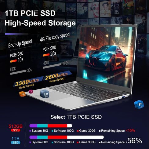 كمبيوتر محمول للألعاب A15 Plus بشاشة 15.6 بوصة FHD IPS AMD Ryzen 7 5700U (8C/16T، 4.3 جيجا هرتز، Beat i7 11390H) 32 جيجا DDR4 1 تيرابايت PCIE SSD Windows 11 بصمة الإصبع تفتح لوحة مفاتيح بإضاءة خلفية 57 وات في الساعة كمبيوتر محمول in Kuwait