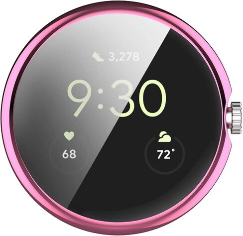 FitTurn Screen Protector Case for Google Pixel Watch 3 41mm/2/Pixel Watch TPU Slim Case Cover [Plating Metal Color Frame] [3D Full Coverage] Shell Protective for Pixel Watch 3 41mm(5pack-1) in Saudi Arabia