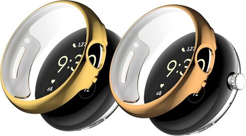 FitTurn Screen Protector Case for Google Pixel Watch 3 41mm/2/Pixel Watch TPU Slim Case Cover [Plating Metal Color Frame] [3D Full Coverage] Shell Protective for Pixel Watch 3 41mm(5pack-1) in Saudi Arabia