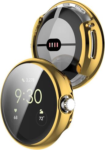 FitTurn Screen Protector Case for Google Pixel Watch 3 41mm/2/Pixel Watch TPU Slim Case Cover [Plating Metal Color Frame] [3D Full Coverage] Shell Protective for Pixel Watch 3 41mm(5pack-1) in Saudi Arabia