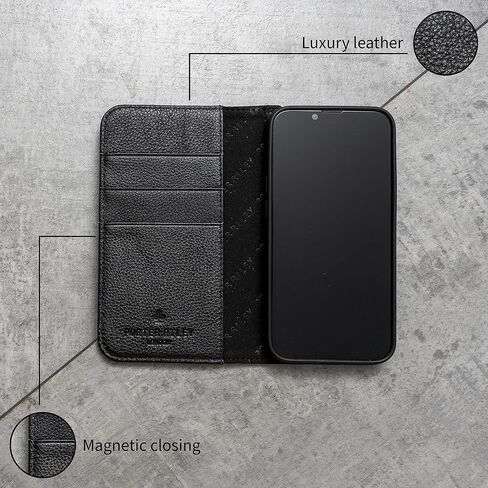 Porter Riley - Leather Case for iPhone 12 / iPhone 12 Pro (6.1"). Premium Genuine Leather Stand/Cover/Wallet/Flip Case (Tan) in Saudi Arabia