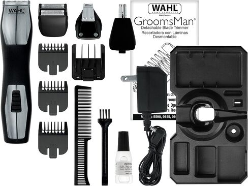 Wahl Lifeproof Rechargeable Trimmer No.09953-1601 for Beards/Mustache/Goatee with Self Sharpening Blades, 1.05 Pound in Kuwait