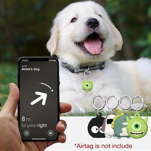 4 Pack-Cute Silicone Case Cover for Apple Airtag,Soft Cartoon Holder for Keys/Kid/Pets/Backpack/Car Anti-Lost Protector Holder in Saudi Arabia